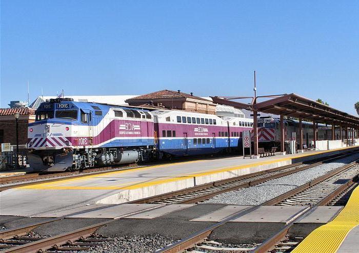 Altamont Corridor Express (ACE) train at San Jose Diridon Station